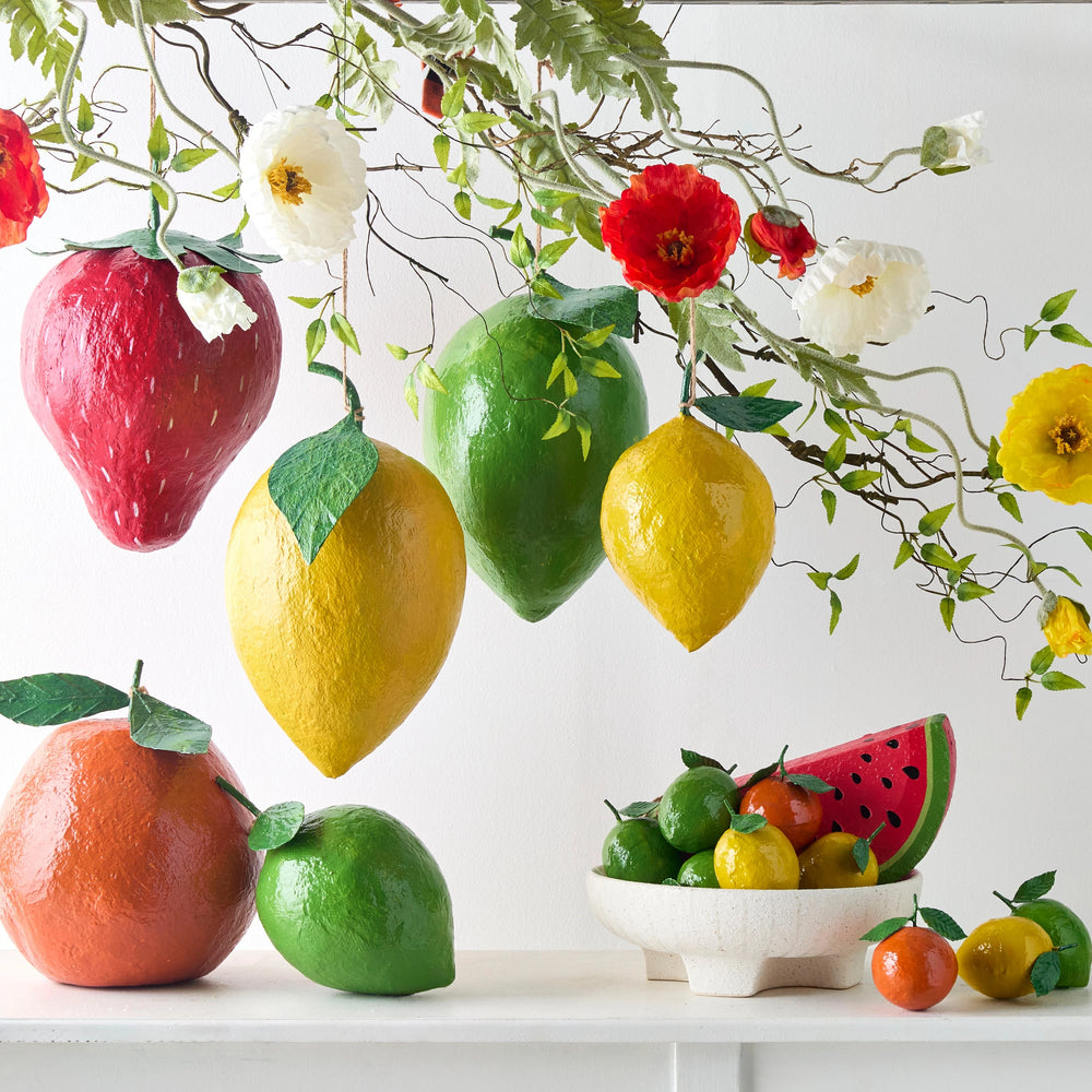 Paper Mache Lemons Faux Florals RAZ 