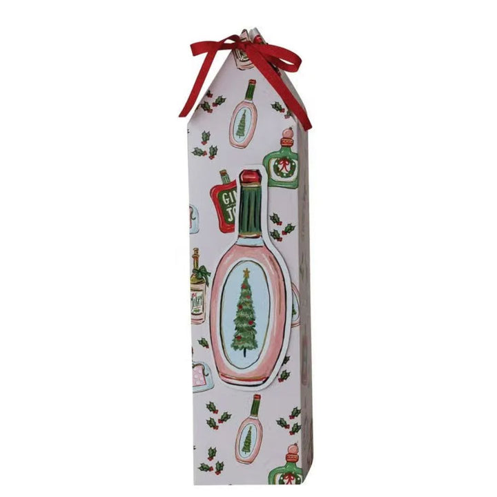 Paper Wine/Gift Box Wine Bag Creative Co-Op Christmas Tree Bottle 