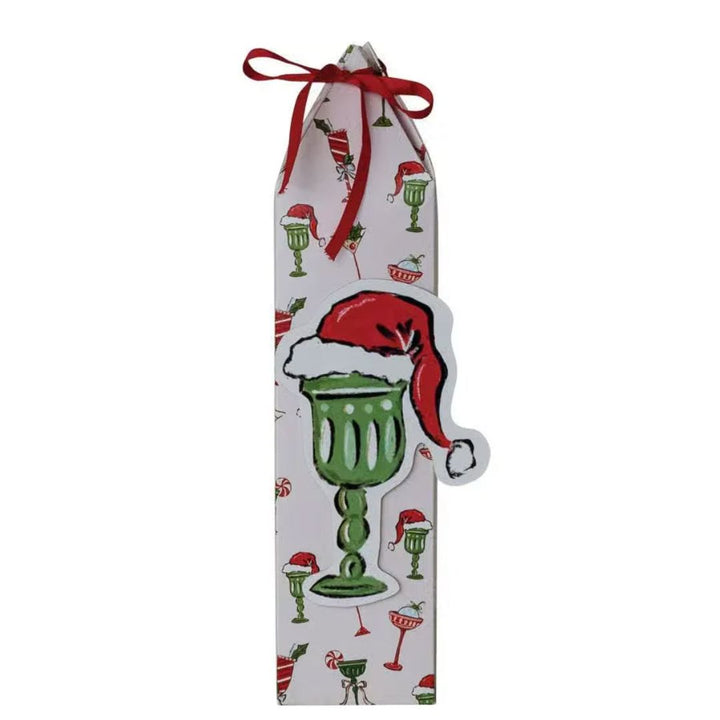 Paper Wine/Gift Box Wine Bag Creative Co-Op Grinch Glass 