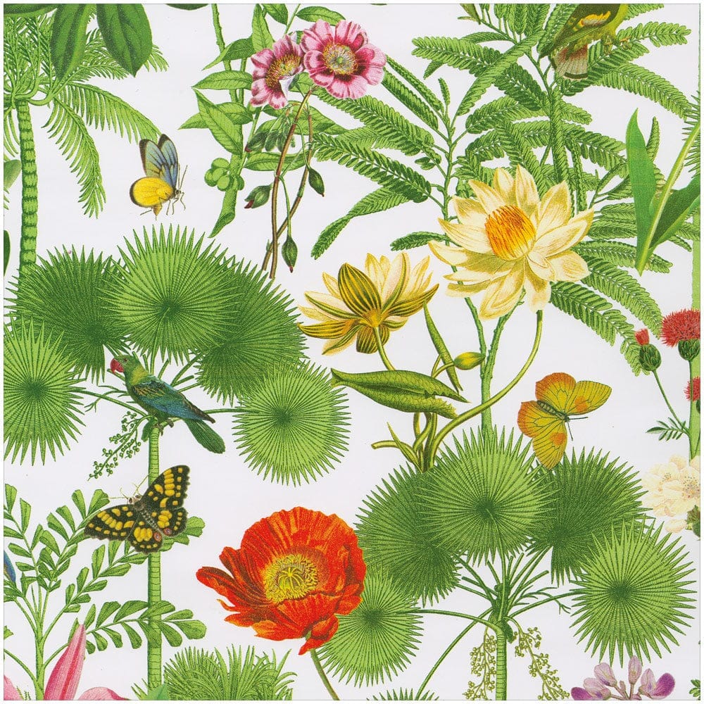 Paradise Garden White Gift Wrap Wrapping Paper Caspari 