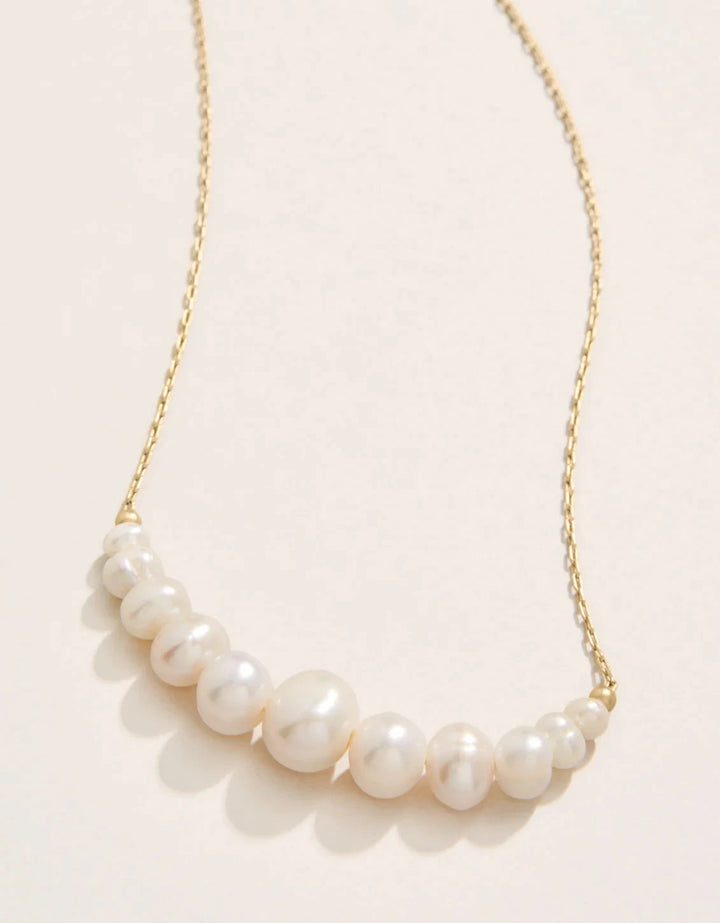 Paragon Pearl Necklace - Gold Womens Necklace Spartina 
