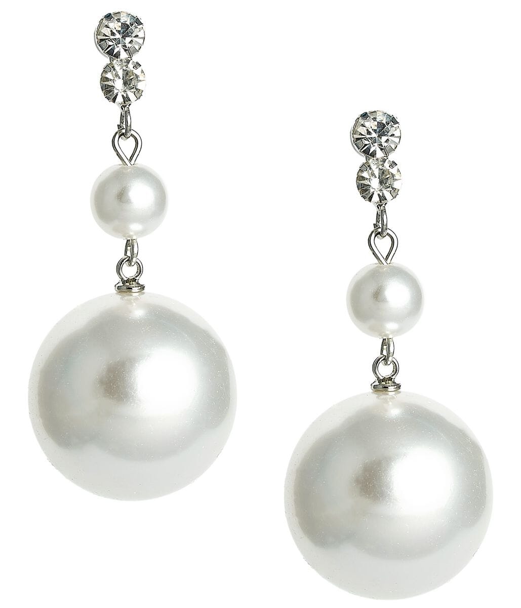 Paris Pearl and Rhinestone Drop Earring Womens Earrings Lisi Lerch 