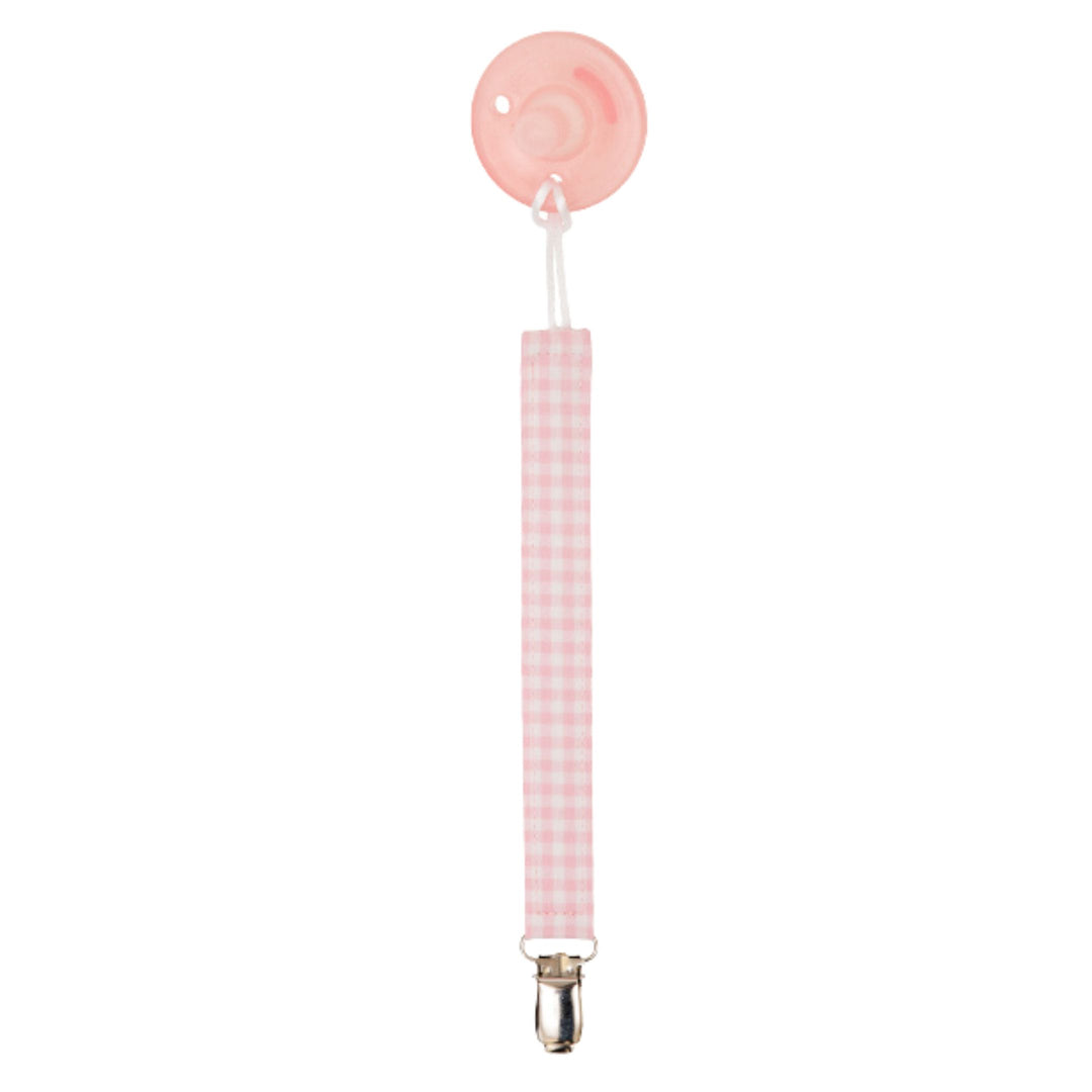 Parker Paci Clips Baby Accessories Beaufort Bonnet Pink Greenbrier Gingham 