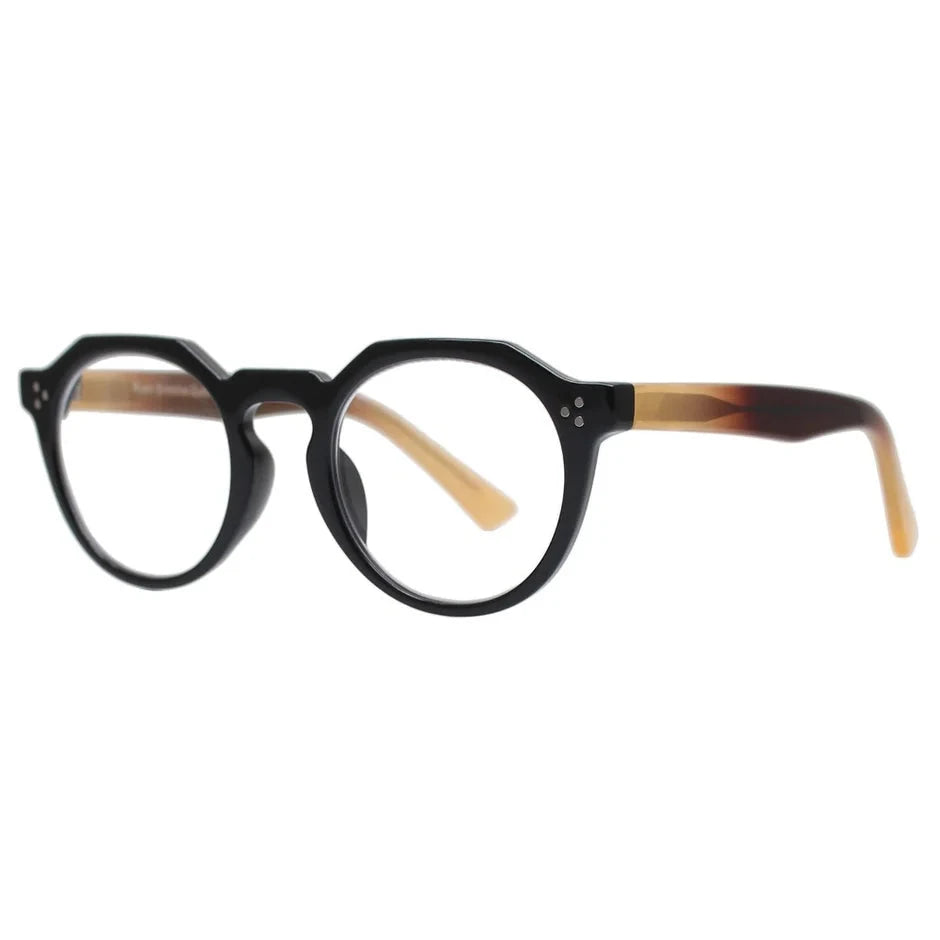Parker Readers - Black with Cream Temples Reading Glasses Ryan Simkhai 