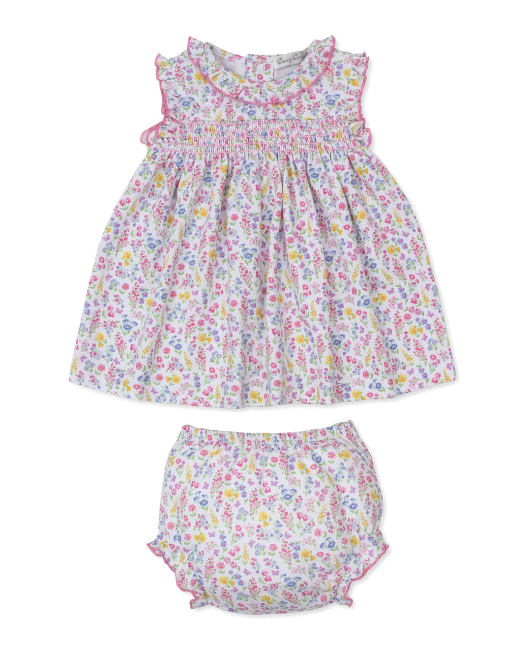 Pastel Gardens Floral Smocked Dress Set Girl Dress Kissy Kissy 