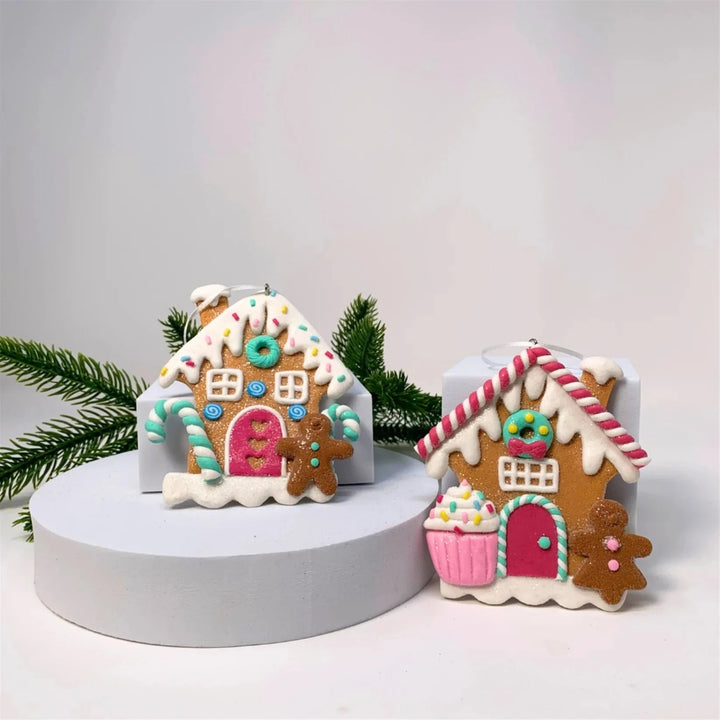 Pastel Perfection Gingerbread House Ornaments Christmas Ornament David Christopher 