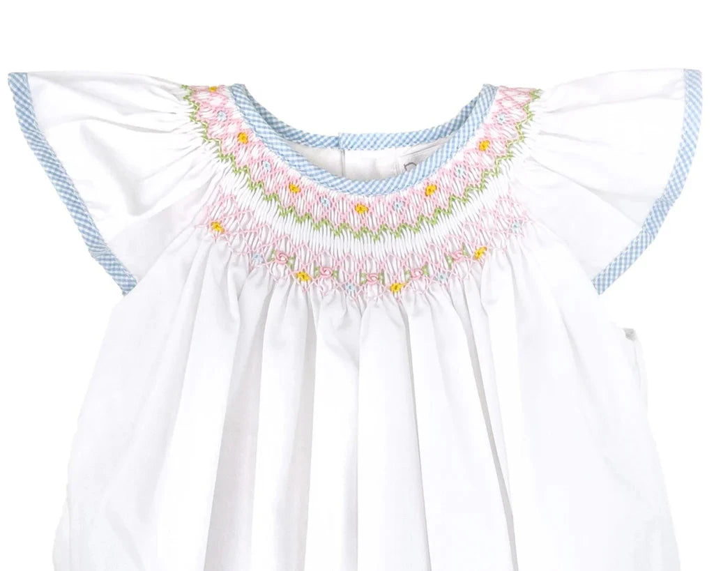Pastel Smocked Girl Bubble Girl Bubble Petit Ami 