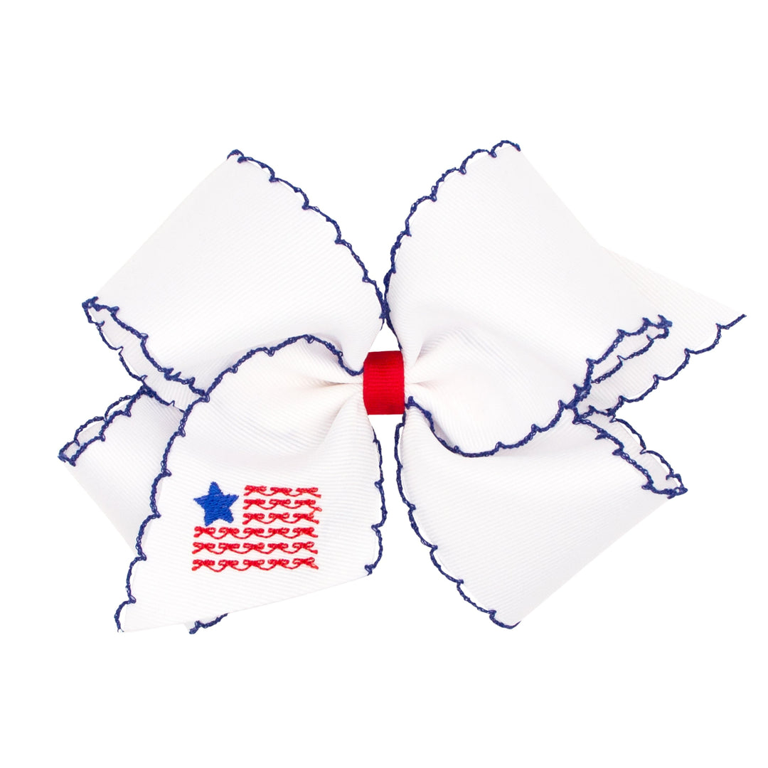 Patriotic Bows - King Hair Bow WeeOnes Flag 
