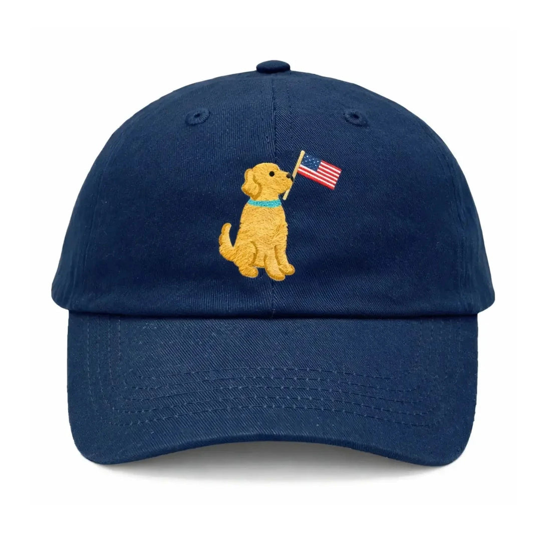 Patriotic Dog Baseball Hat Baby Hat Bits & Bows 