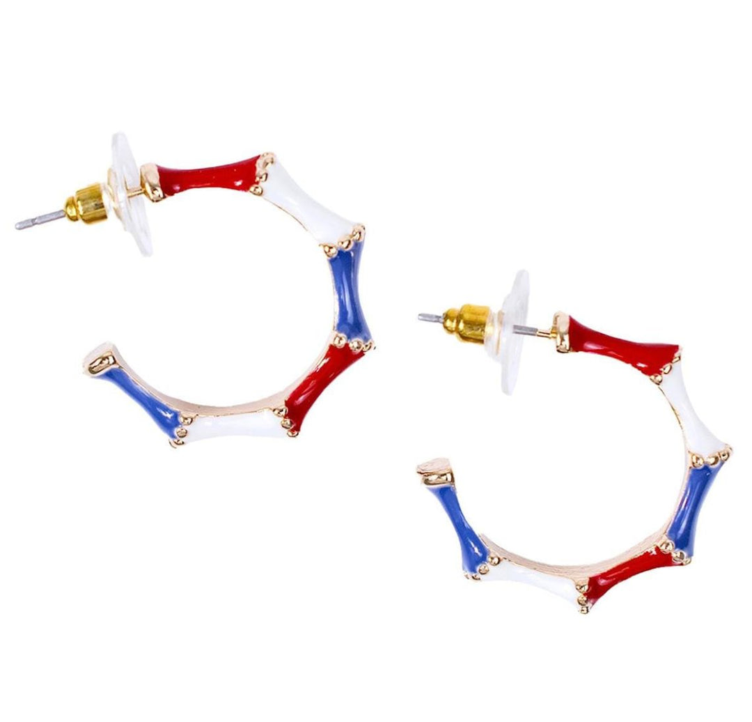 Patriotic Hoop Earrings Womens Earrings The Royal Standard 