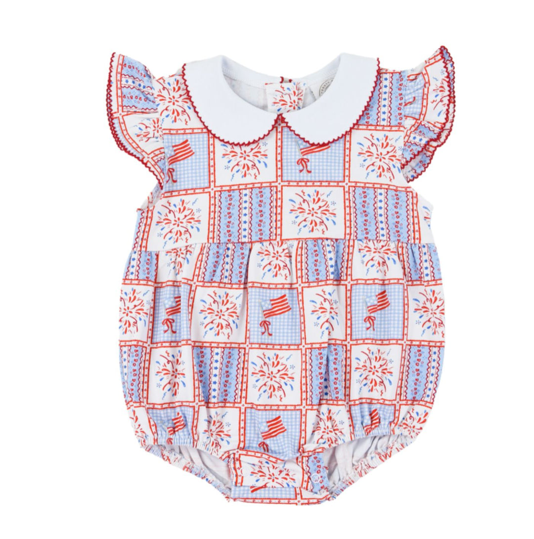 Patriotic Patchwork Penelope Prep Bubble Girl Bubble Cypress Row 