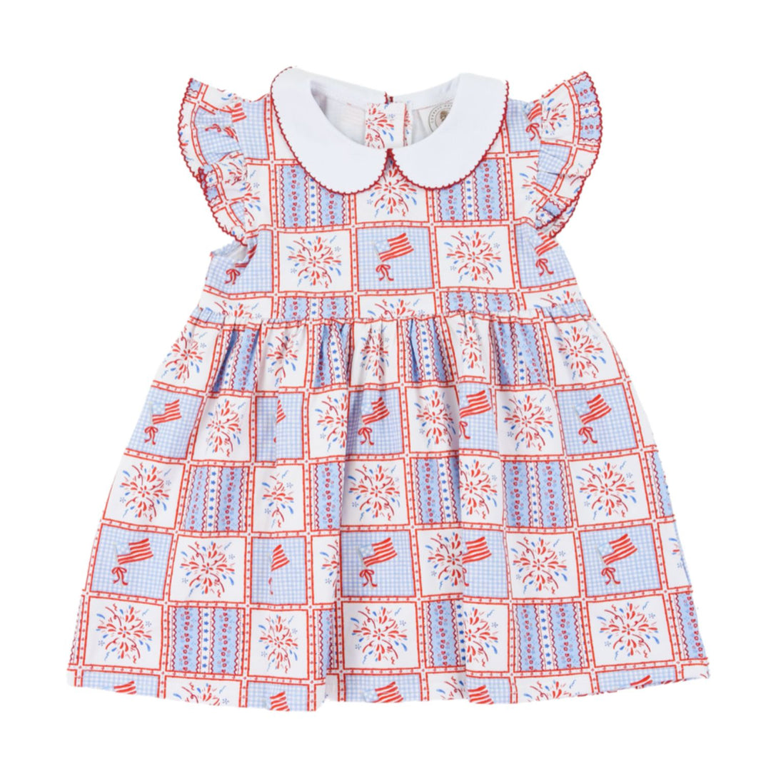 Patriotic Patchwork Penelope Prep Dress Girl Dress Cypress Row 