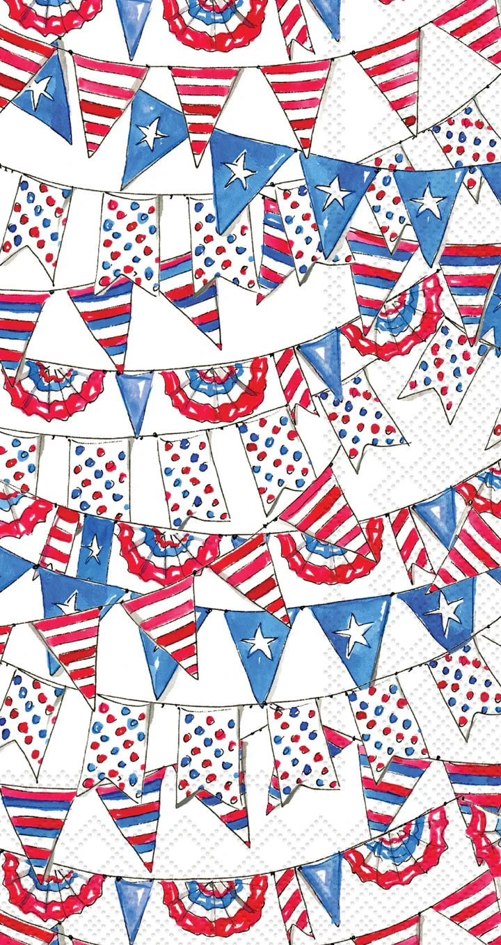 Patriotic Pennant Flag Guest Towel Guest Towels Boston International 