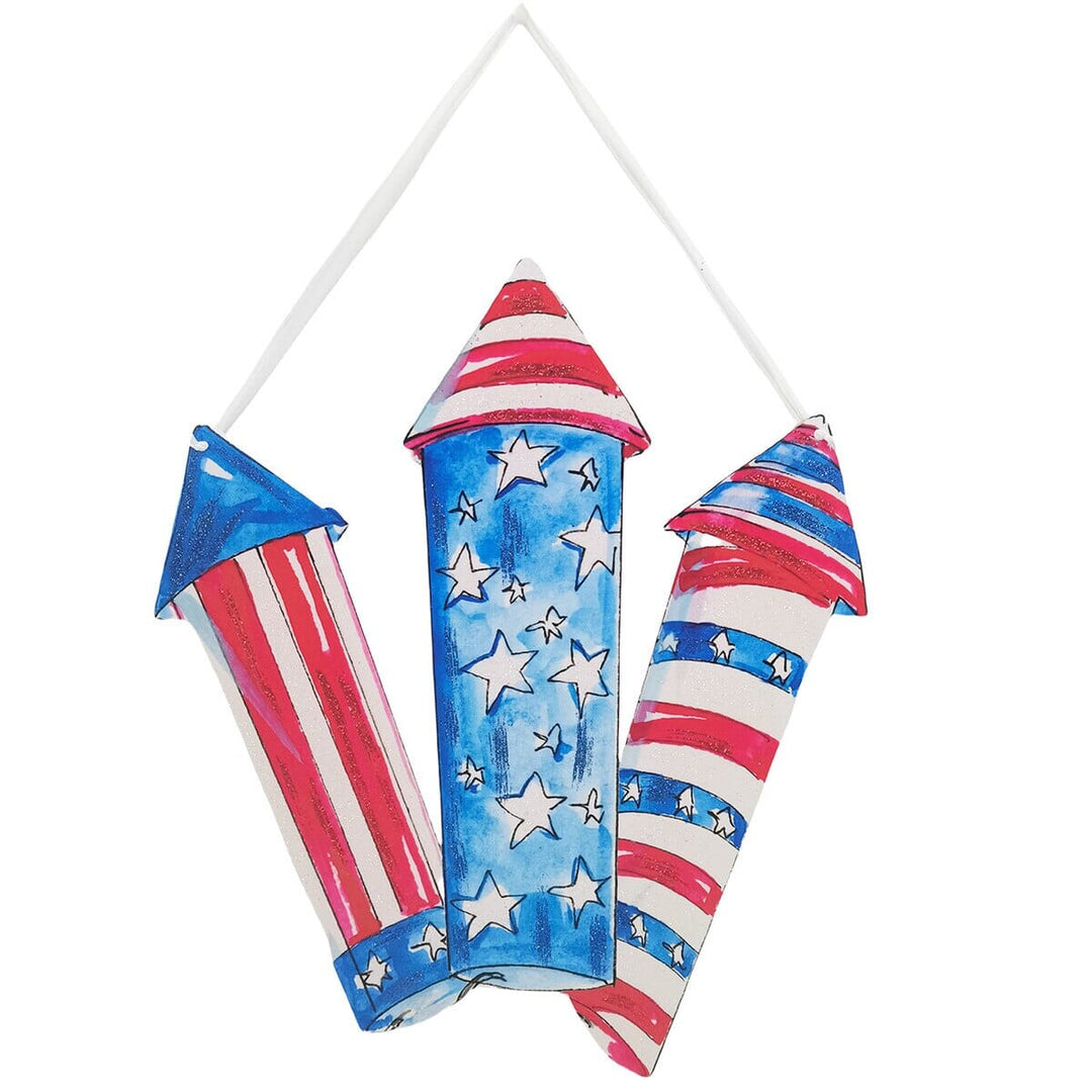 Patriotic Rocket PVC Door Hanger Door Hanger Round Top Collection 