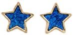 Patriotic Star Stud Earrings Womens Earrings Golden Stella Blue 