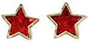 Patriotic Star Stud Earrings Womens Earrings Golden Stella Red 