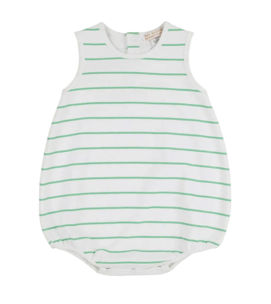 Patton Play Bubble - Gibson Island Green Stripe Boy Bubble Beaufort Bonnet 