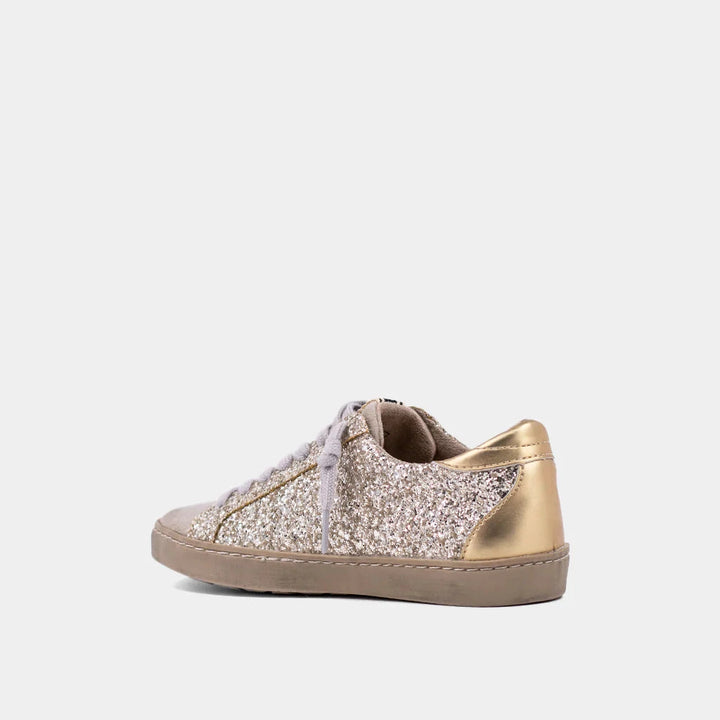 Paula Mini Sneakers - Sterling Glitter Children Shoes ShuShop 
