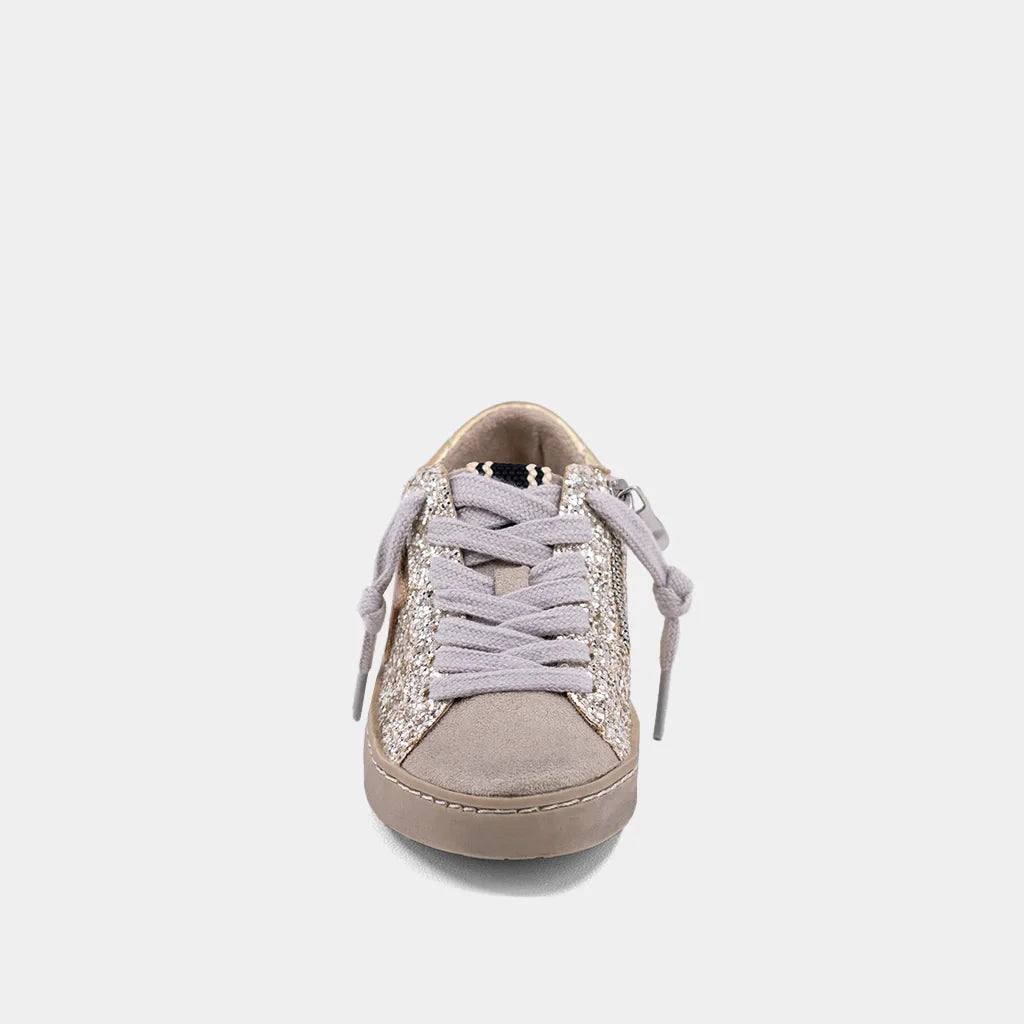 Paula Mini Sneakers - Sterling Glitter Children Shoes ShuShop 