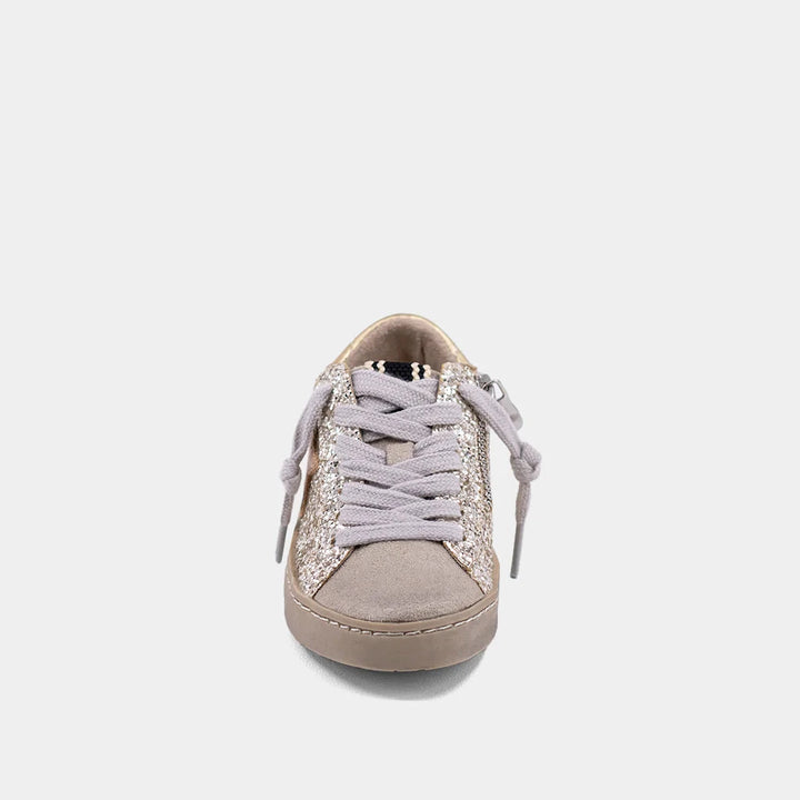 Paula Mini Sneakers - Sterling Glitter Children Shoes ShuShop 