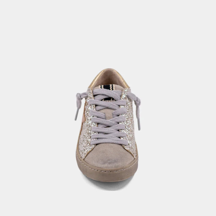 Paula Mini Sneakers - Sterling Glitter Children Shoes ShuShop 