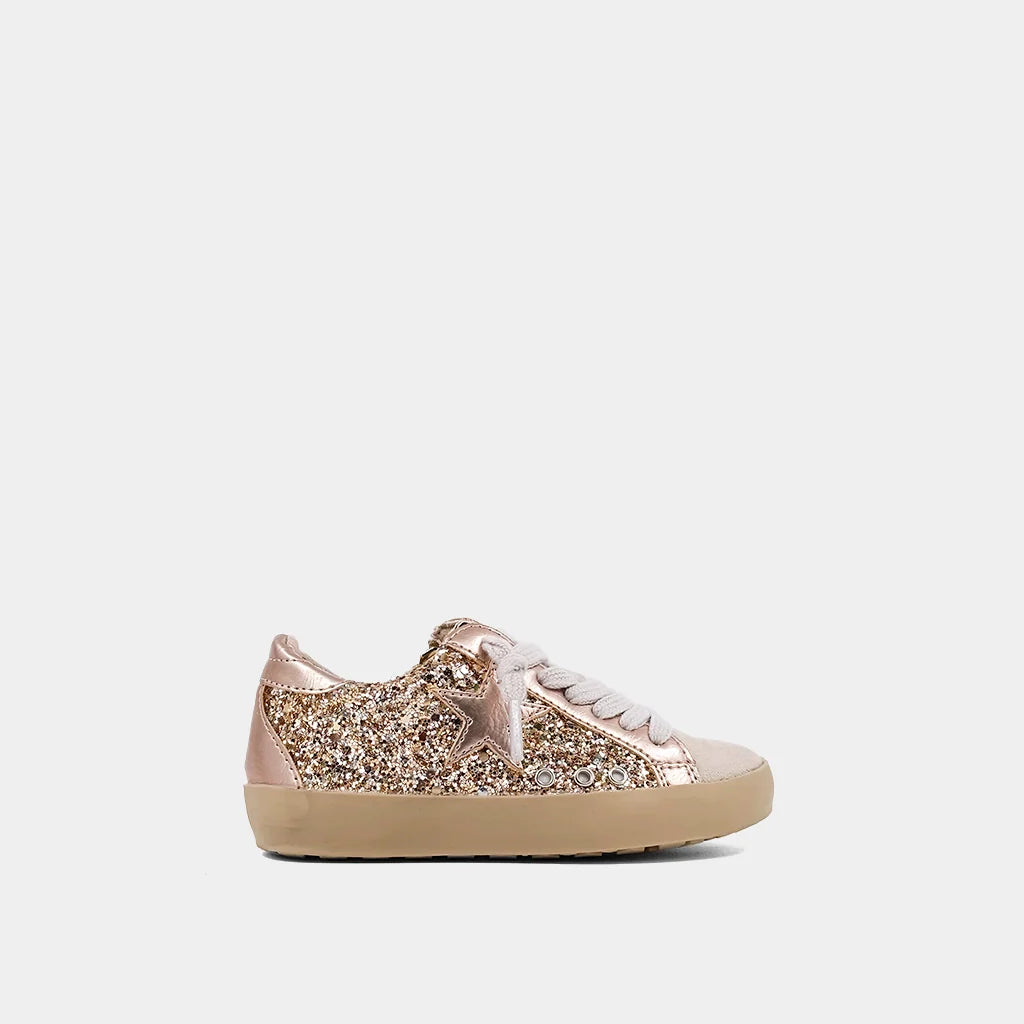 Paula Toddler Sneakers - Champagne Glitter Children Shoes ShuShop 