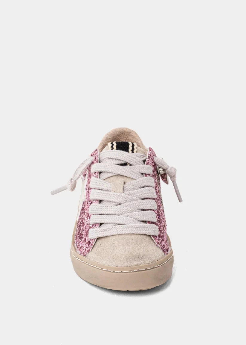 Paula Toddler Sneakers - Fuchsia Glitter Children Shoes ShuShop 