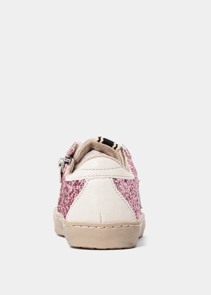 Paula Toddler Sneakers - Fuchsia Glitter Children Shoes ShuShop 