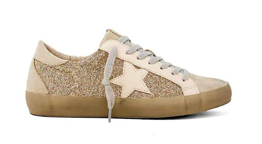 Paula Toddler Sneakers - Gold Glitter Children Shoes ShuShop 