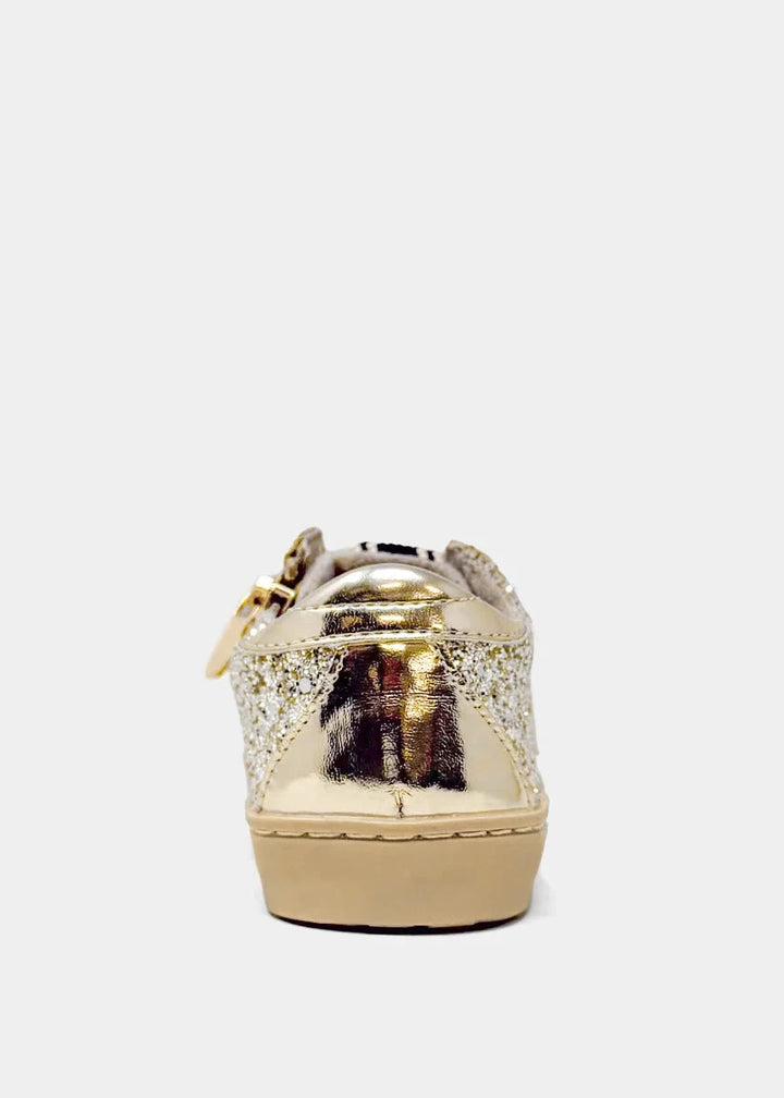 Paula Toddler Sneakers - Golden Glitter Children Shoes ShuShop 