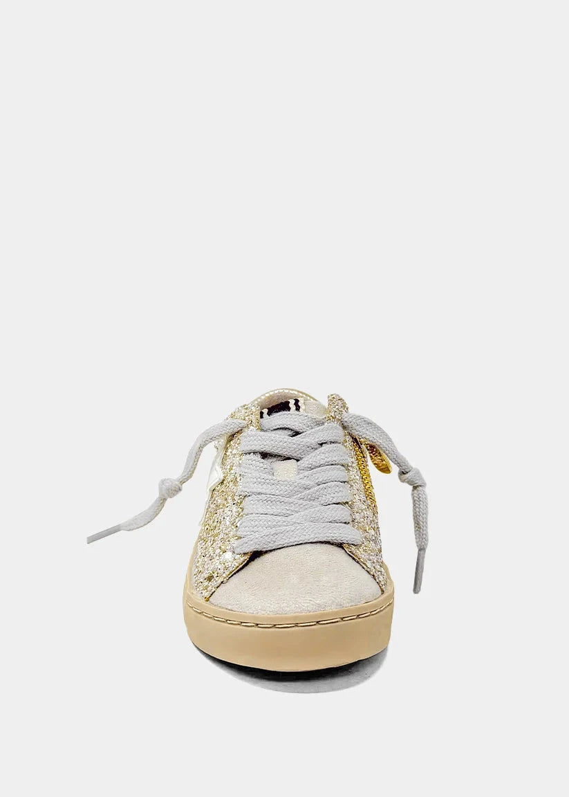 Paula Toddler Sneakers - Golden Glitter Children Shoes ShuShop 