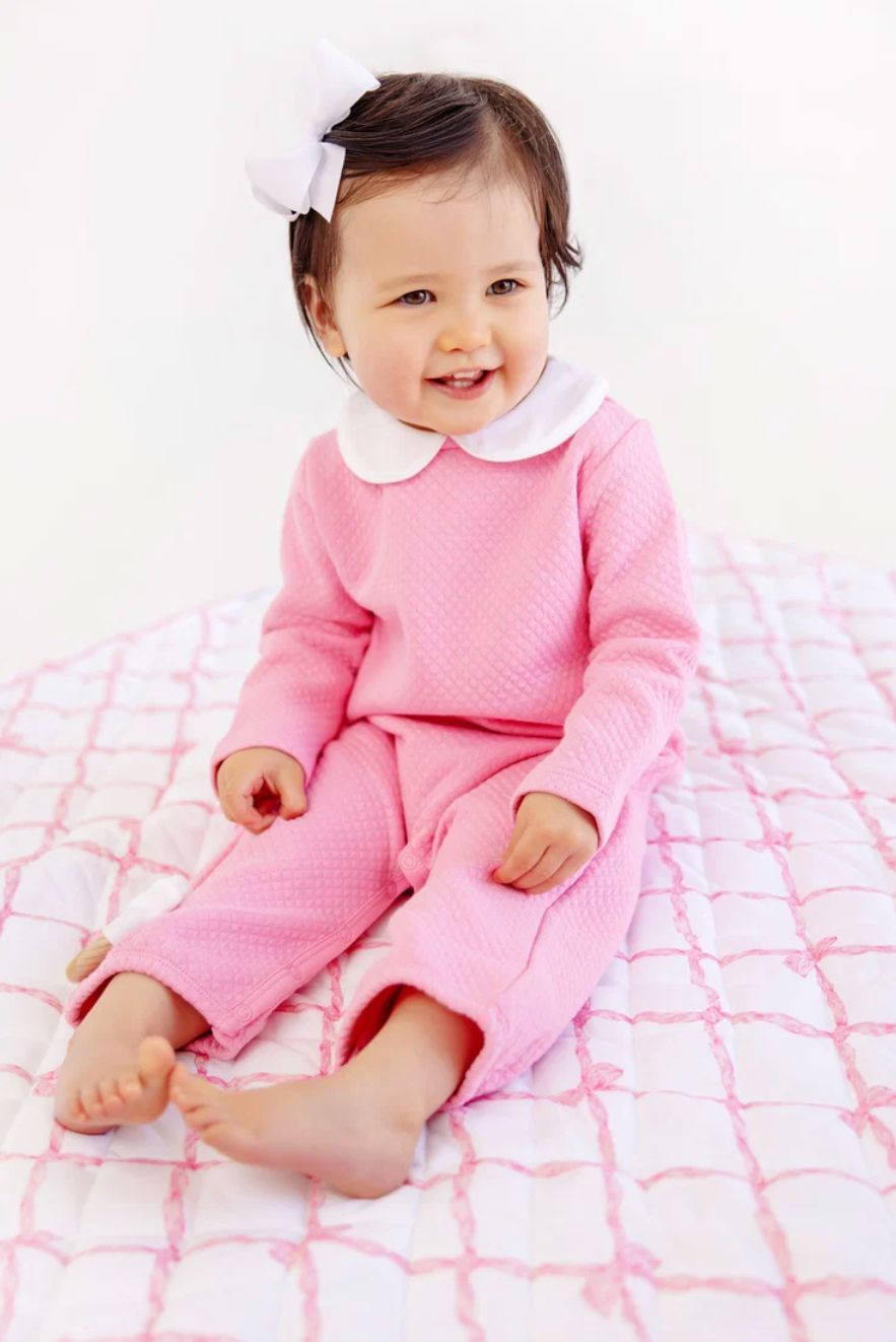 Paxton Playsuit - Hamptons Hot Pink Girl Romper Beaufort Bonnet 