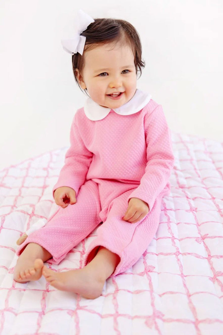 Paxton Playsuit - Hamptons Hot Pink Girl Romper Beaufort Bonnet 