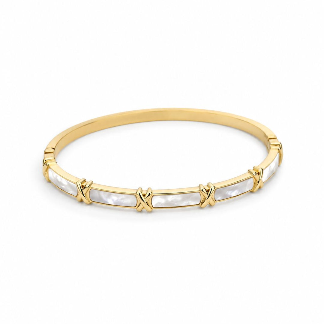 Pearl Accent Bangle Womens Bracelet AF Design Group 