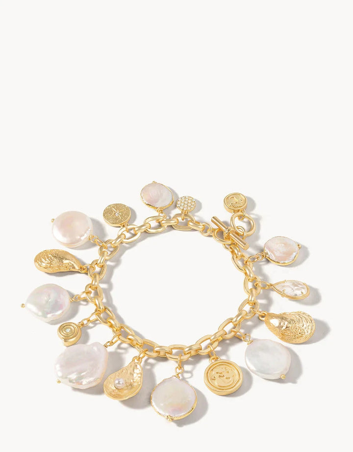 Pearl Charm Toggle Bracelet - Pearl Womens Bracelet Spartina 