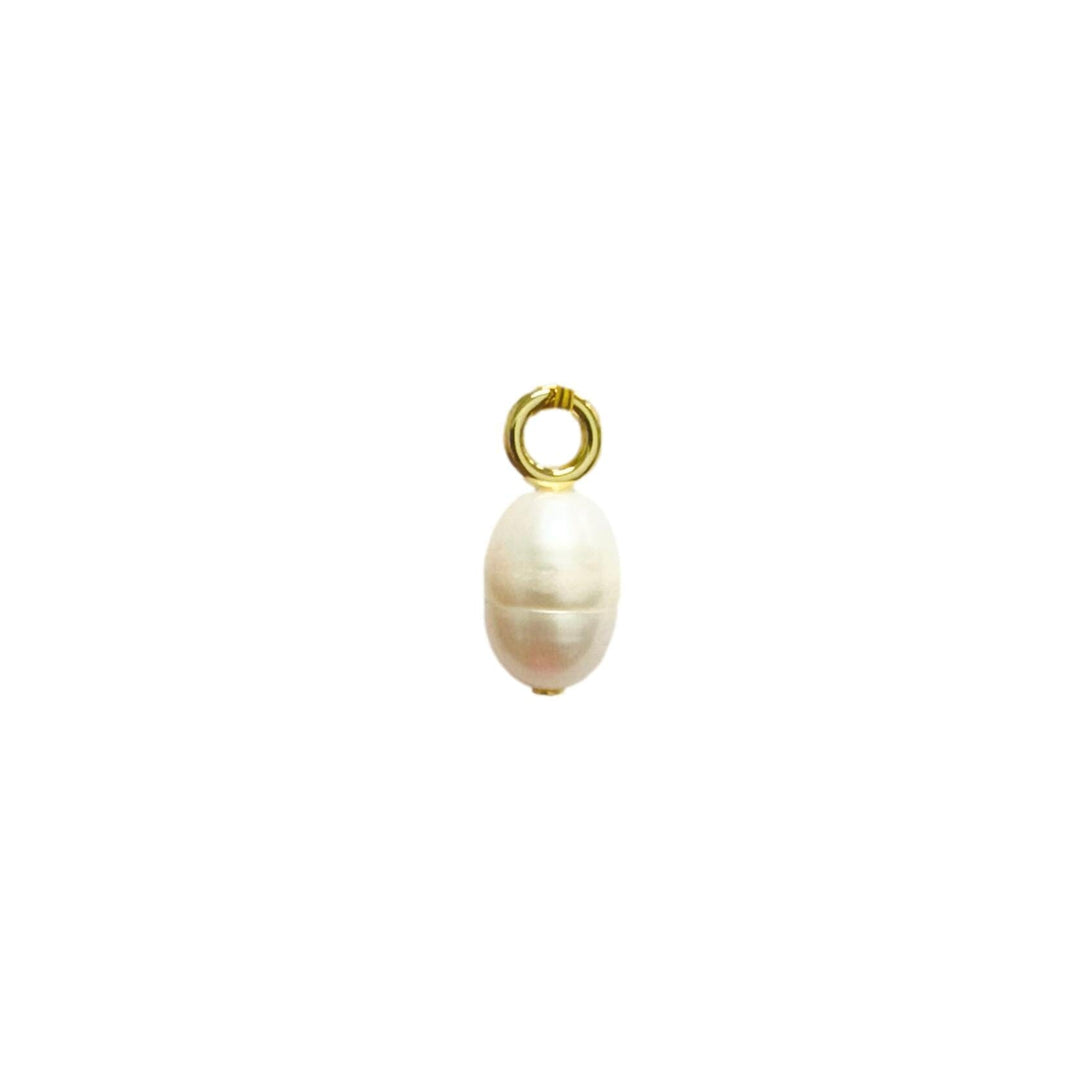 Pearl Drop Charm Necklace Charm Knotty Bling 