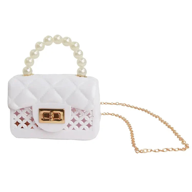 Pearl Jelly Cage Purse Girl Purse Sparkle Sisters 