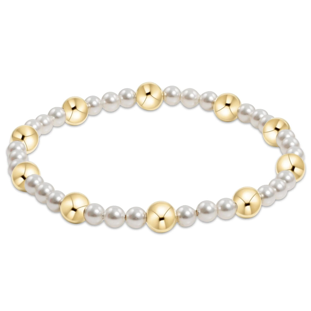 Pearl Sincerity Pattern 4mm Bead Bracelet - 6mm Womens Bracelet ENewton 