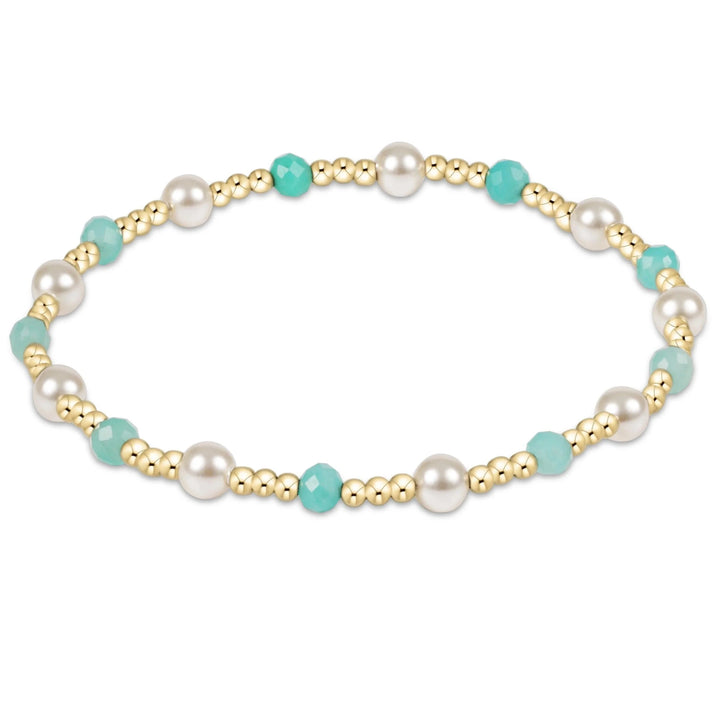 Pearl Sincerity Pattern 4mm Bead Bracelets Womens Bracelet ENewton Amazonite 