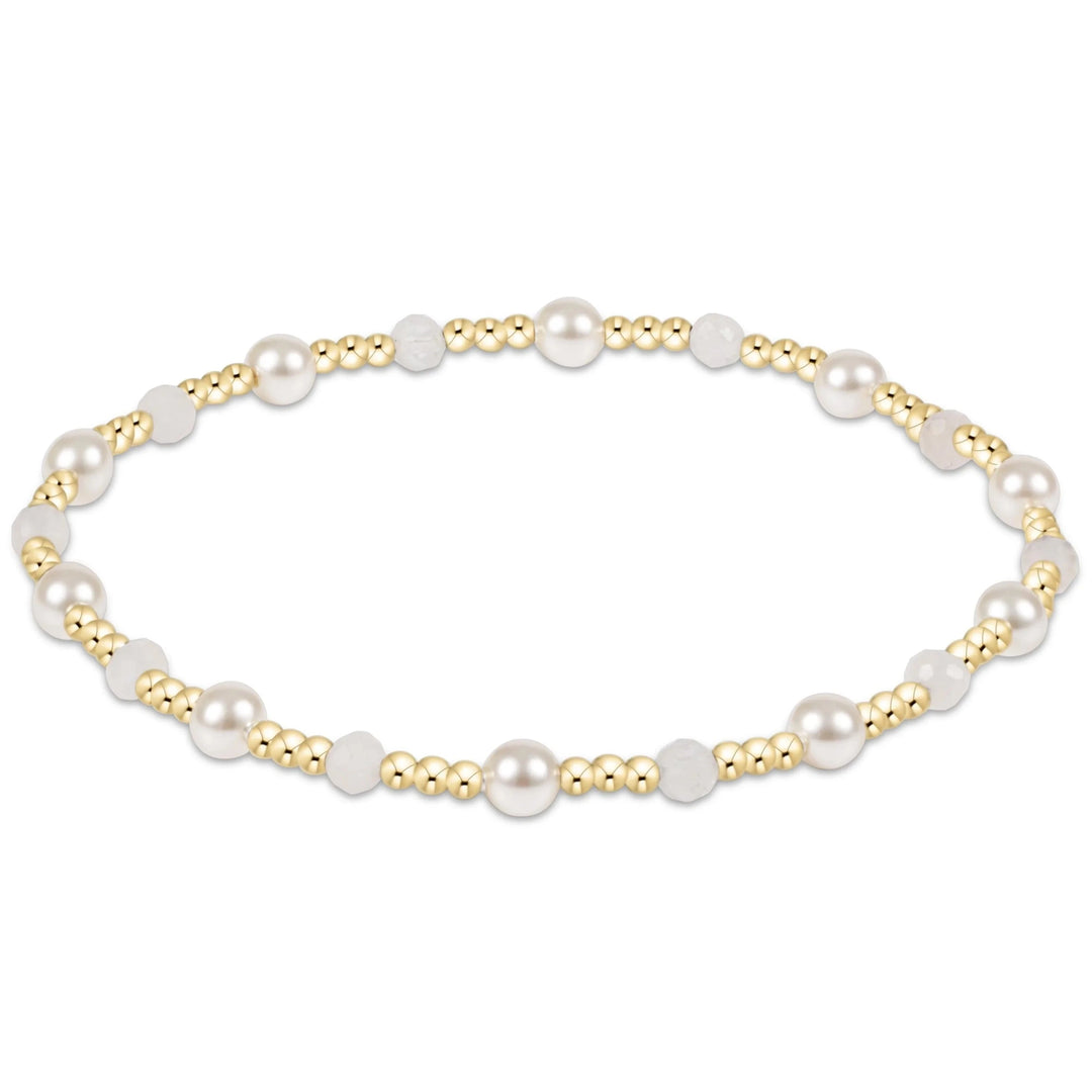 Pearl Sincerity Pattern 4mm Bead Bracelets Womens Bracelet ENewton Moonstone 