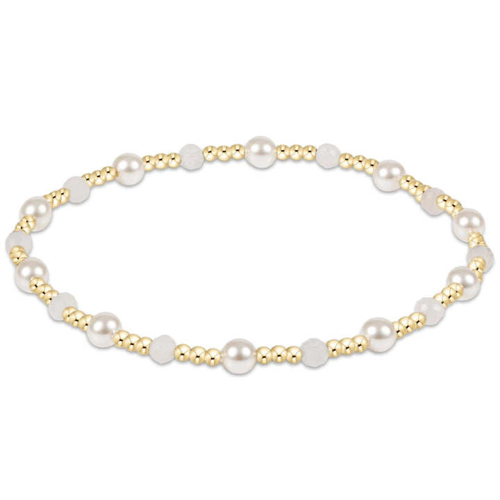 Pearl Sincerity Pattern 4mm Bead Bracelets Womens Bracelet ENewton Moonstone 