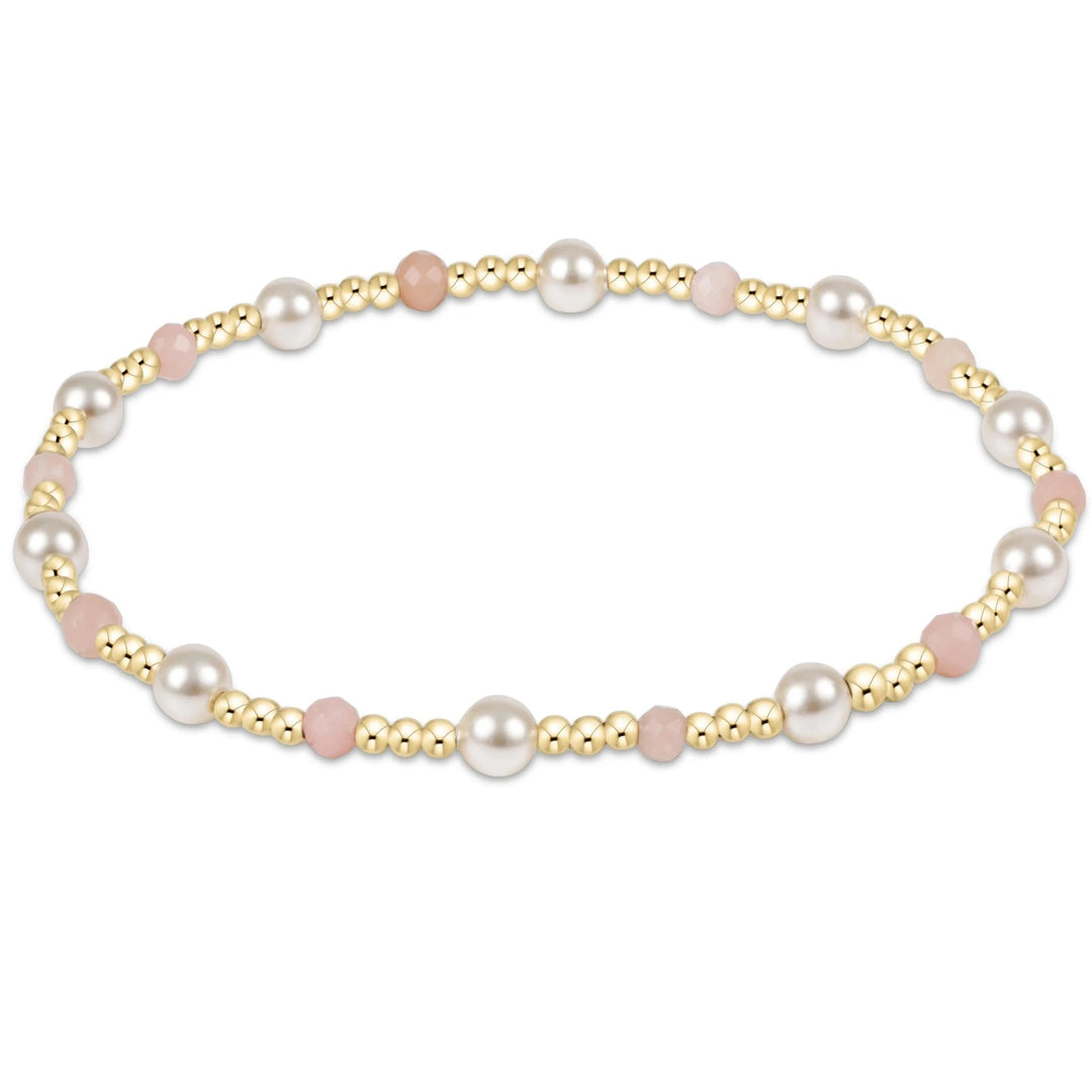 Pearl Sincerity Pattern 4mm Bead Bracelets Womens Bracelet ENewton Pink Opal 