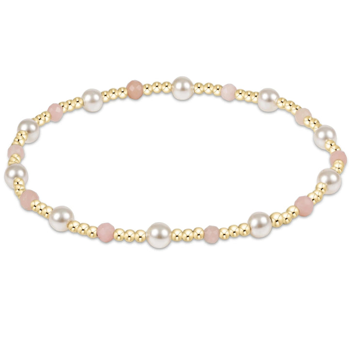 Pearl Sincerity Pattern 4mm Bead Bracelets Womens Bracelet ENewton Pink Opal 