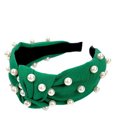 Pearl Studded Knotted Headband Womens Headband Golden Stella 