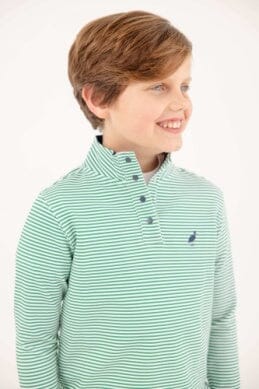Pendleton Popped Collar - Kiawah Kelly Green Stripe Boy Jacket Beaufort Bonnet 