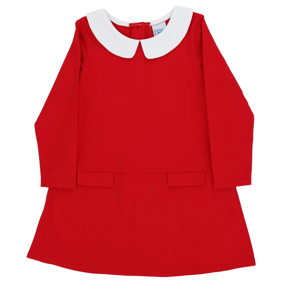 Penni Pocket Red Knit Dress Girl Dress Bailey Boys 