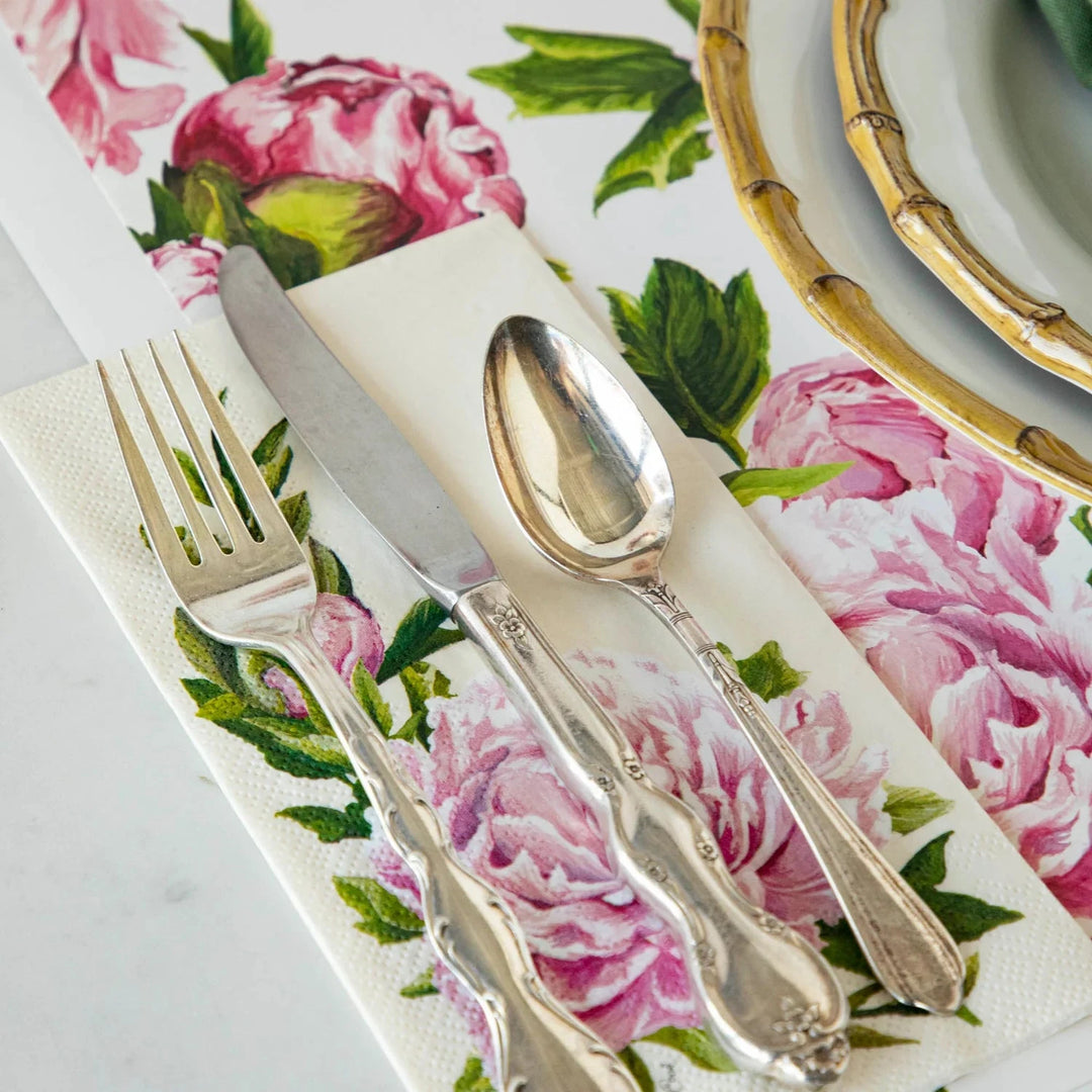 Peony Guest Napkins Guest Towels Hester and Cook 