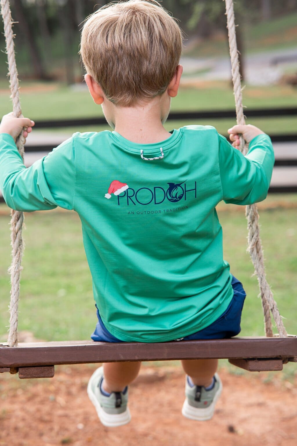 Performance Long Sleeve T-Shirt - Holly Green Boy Shirt Prodoh 