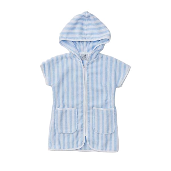 Personalized Kids’ Cover Up - Light Blue Stripe Girl Cover Up Weezie 