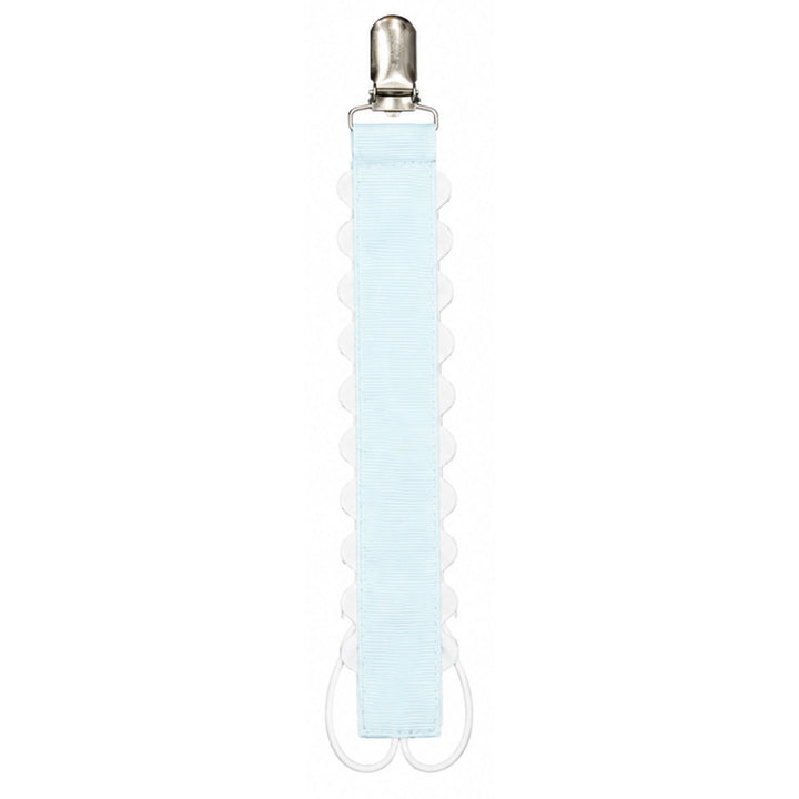 Personalized Scalloped Paci Clips Baby Accessories ZsaZsa and Lolli Blue Vapor 